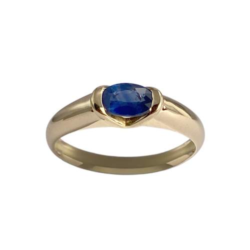 Second-hand gold 750 yellow sapphire ring