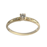 Bague d'occasion or 750 jaune diamants - vue 1