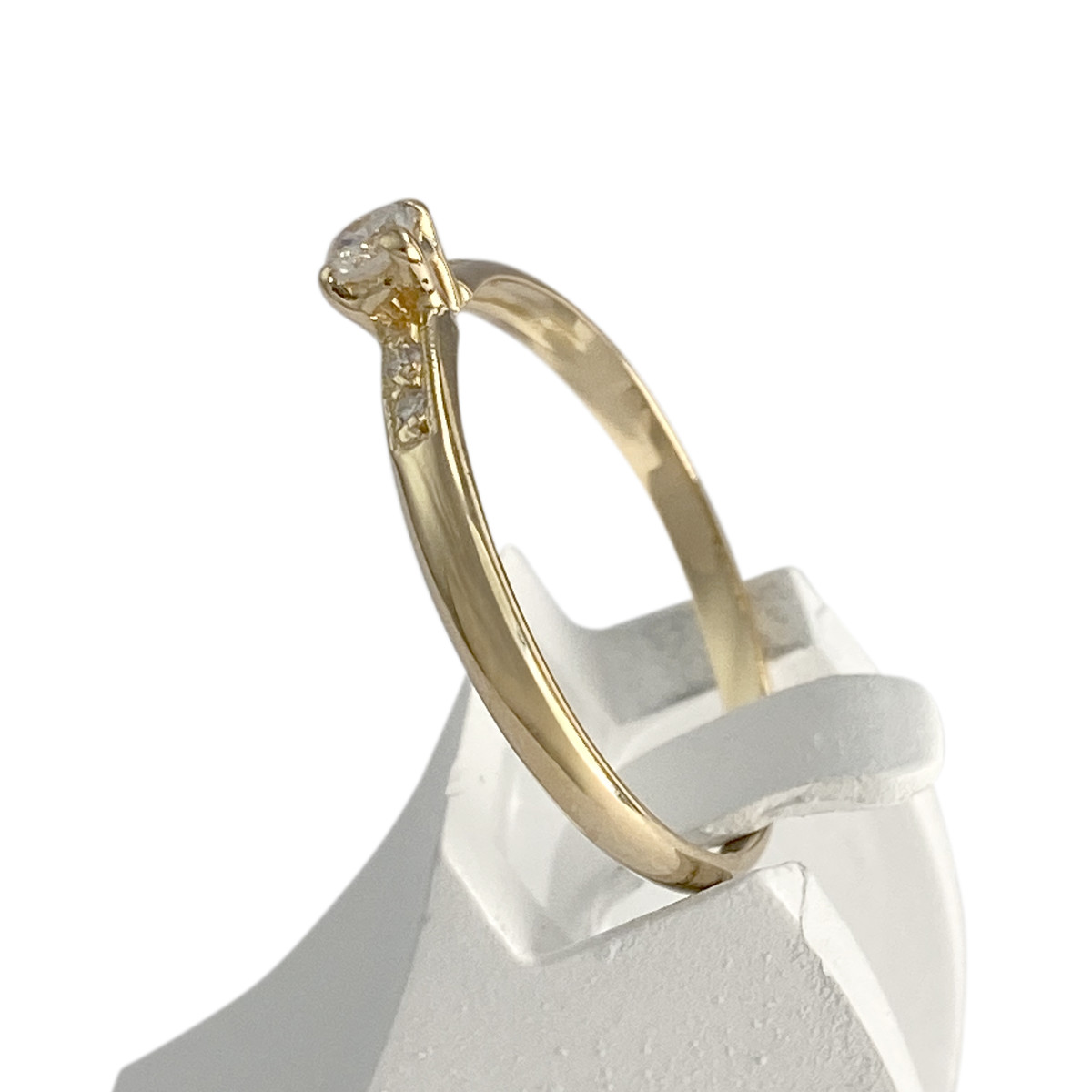 Bague d'occasion or 750 jaune diamants - vue 2