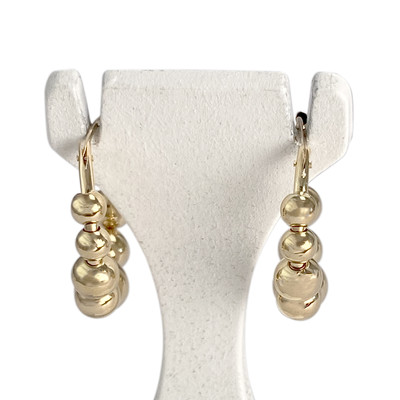 Créoles d'occasion or 750 jaune boules 17 mm