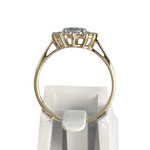 Bague d'occasion or 375 jaune zirconias topaze bleue traitée - vue 3