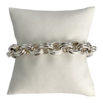 Bracelet d'occasion argent gris maille fantaisie - vue 1