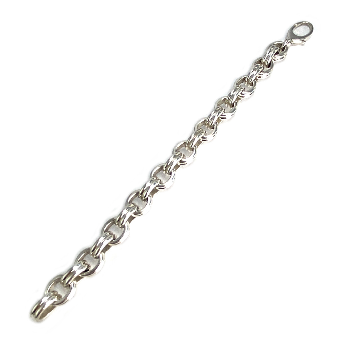 Bracelet d'occasion argent gris maille fantaisie - vue 2