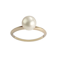 Bague d'occasion or 375 jaune perle de culture