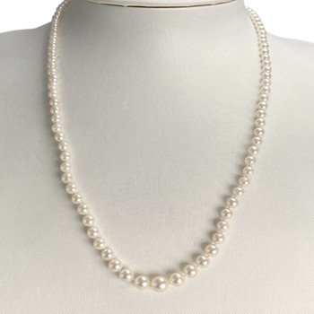 Collier d'occasion or 750 jaune maille perles perle de culture