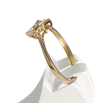 Bague d'occasion or 750 jaune étoile diamant synthétique