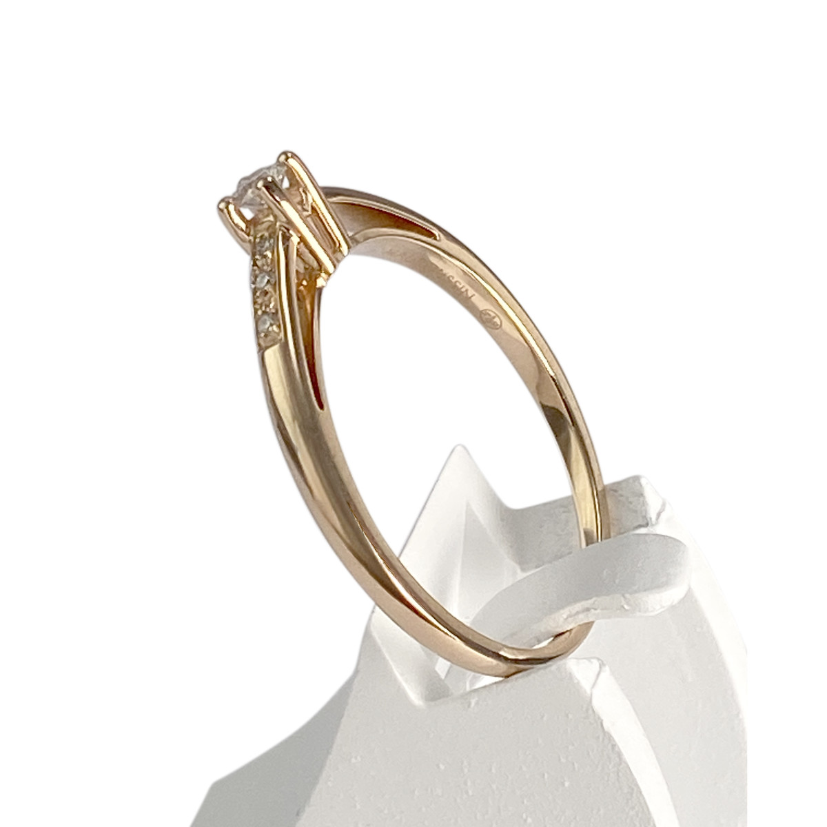 Bague MAUBOUSSIN d'occasion or 750 rose diamants - vue 2