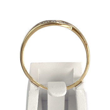 Bague d'occasion  or 750 2 tons diamants