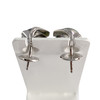 Boucles d'oreilles d'occasion or 750 blanc diamants perles de Tahiti - vue V3