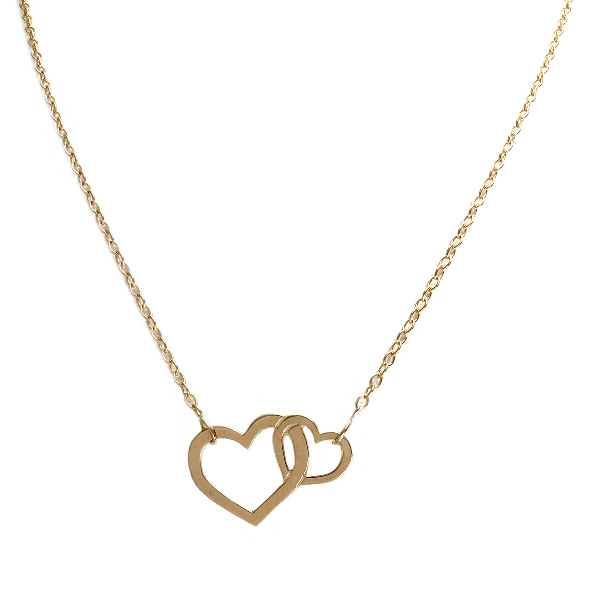 Collier d'occasion or 750 jaune coeur maille forcat