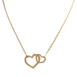 Collier d'occasion or 750 jaune coeur maille forcat - vue 1