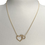 Collier d'occasion or 750 jaune coeur maille forcat - vue 2