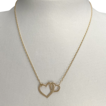 Collier d'occasion or 750 jaune coeur maille forcat