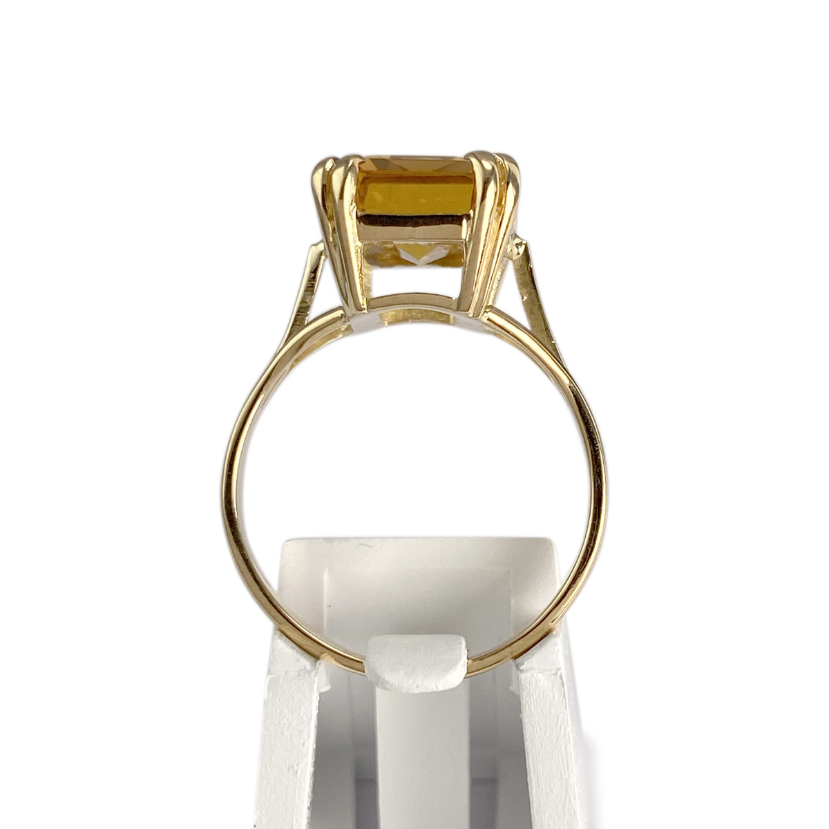 Bague d'occasion or 750 jaune corindon synthétique - vue 3