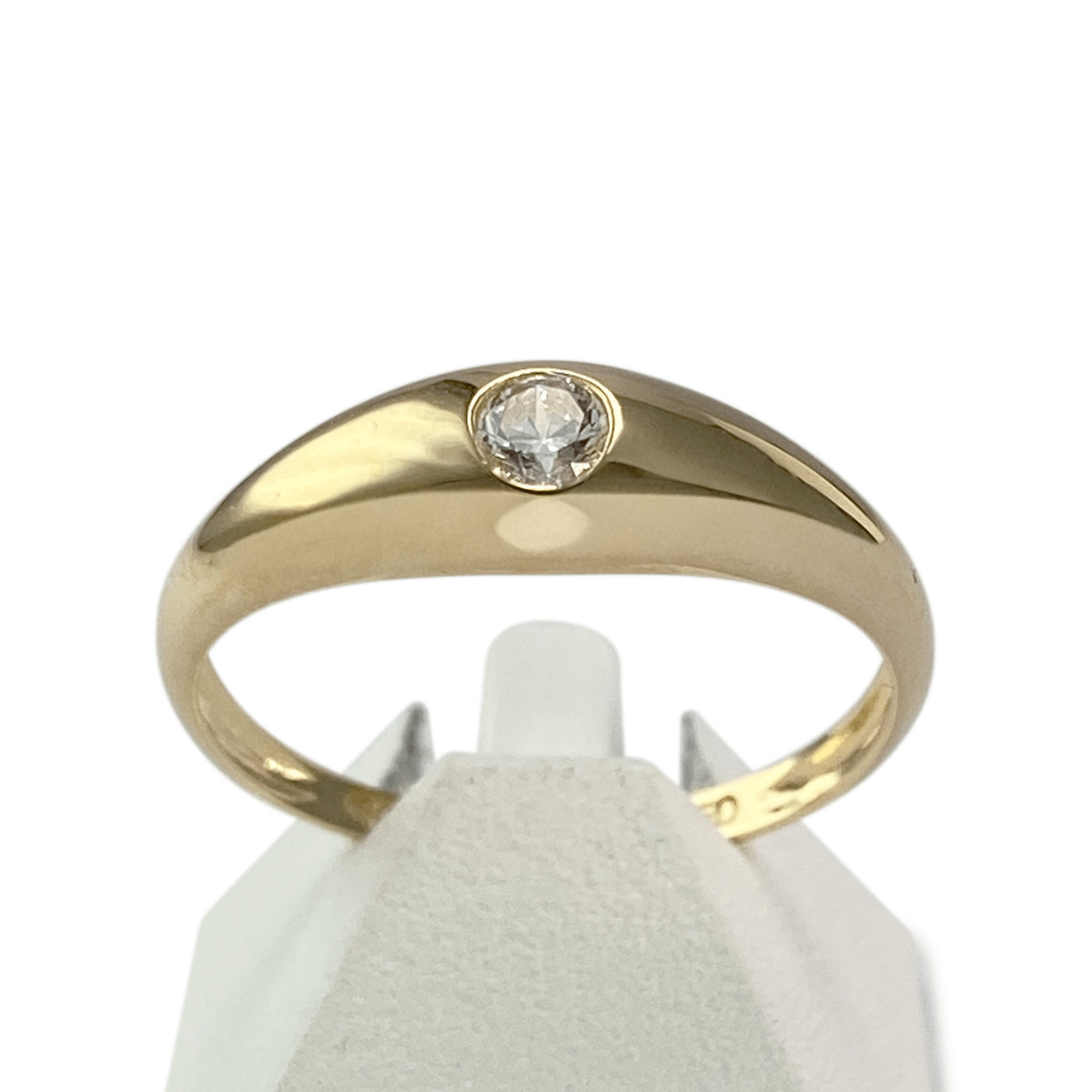 Solitaire d'occasion or 750 jaune zirconia