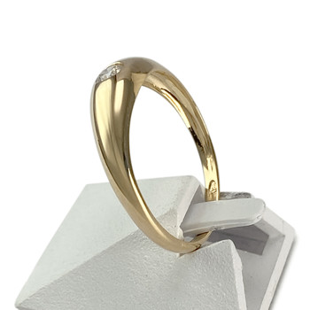 Solitaire tweedehands goud 750 gele zirkonia