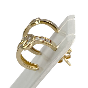 demi créoles or 750 jaune oxydes de zirconium