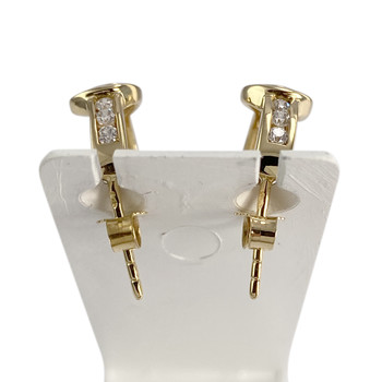 demi créoles or 750 jaune oxydes de zirconium