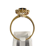 Bague d'occasion or 750 2 tons saphir diamants - vue 3