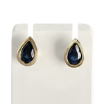 Boucles d'oreilles d'occasion or 750 jaune saphirs - vue 1