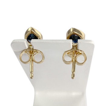 Second-hand gold 750 yellow sapphires earrings