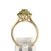 Bague d'occasion or 750 jaune émeraudes diamants - vue V3