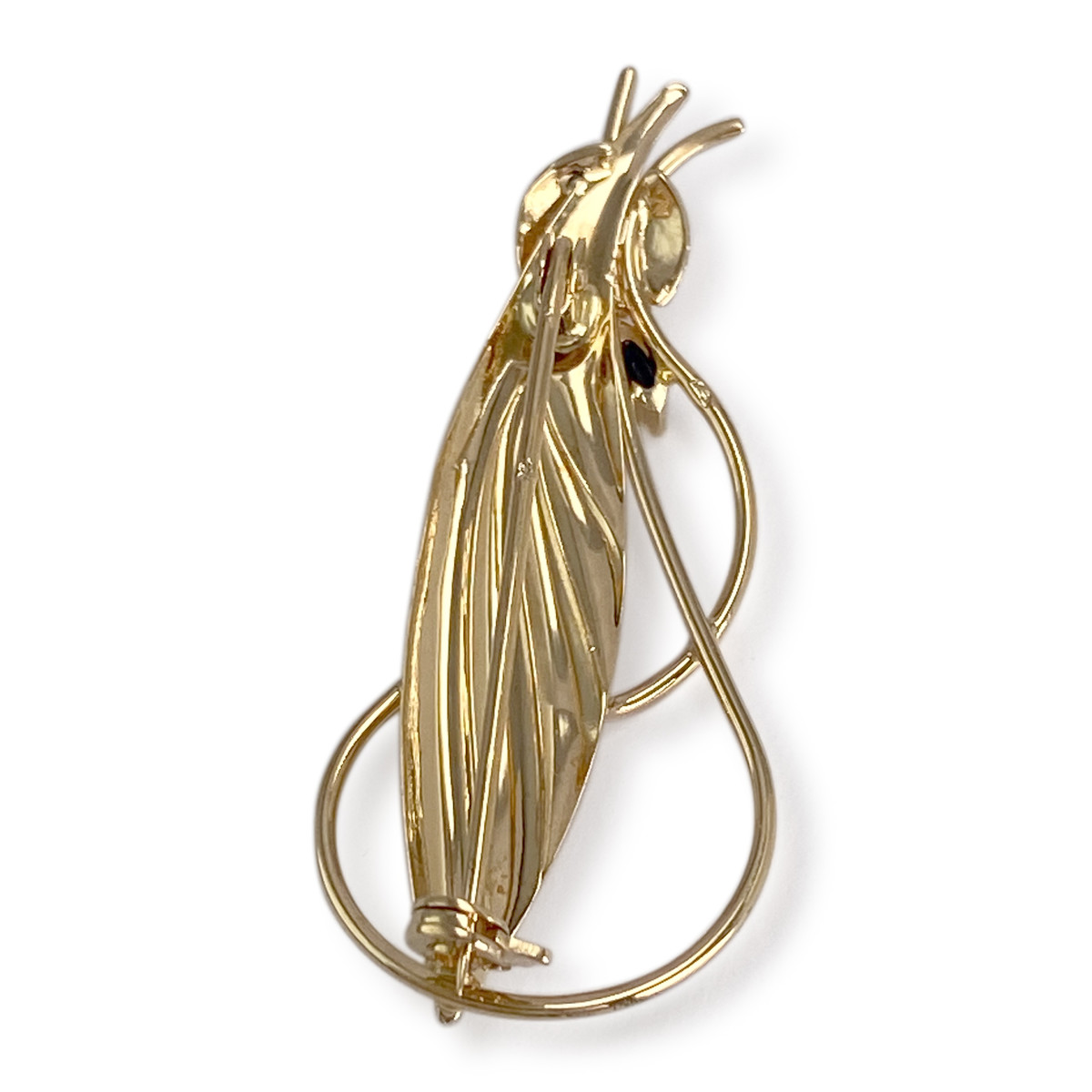 Broche d'occasion or 750 jaune saphirs - vue 2