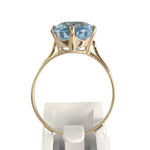Bague d'occasion or 750 jaune topaze traitée Swiss blue - vue 3