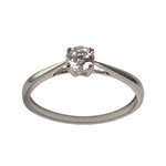 Solitaire d'occasion or 375 blanc zirconia - vue 1