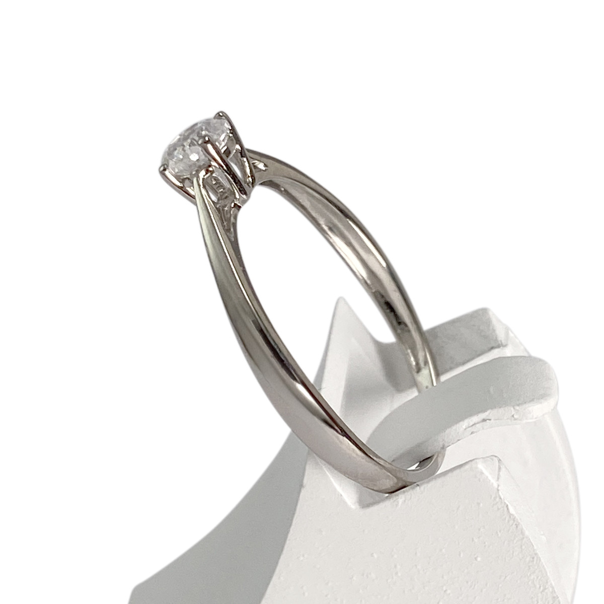 Solitaire d'occasion or 375 blanc zirconia - vue 2