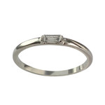 Pre-owned 14K white gold diamond ring - view 1