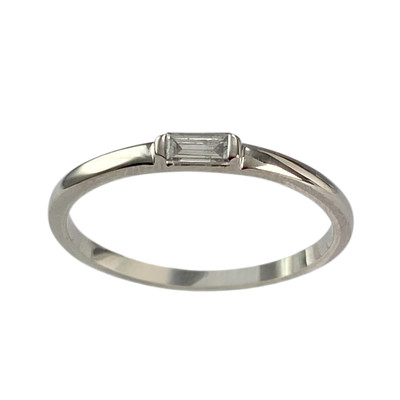 Bague d'occasion or 375 blanc diamant