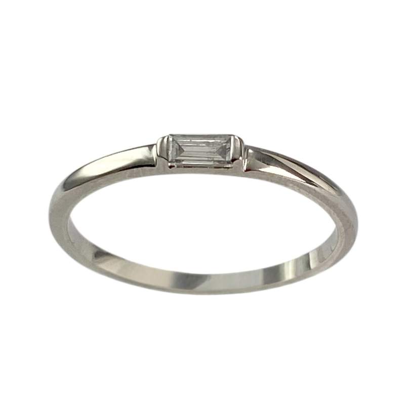 Pre-owned 14K white gold diamond ring - view 1