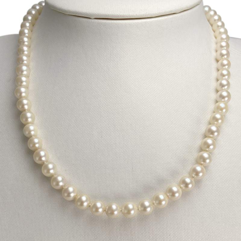 Collier d'occasion or 750 jaune perles de culture - vue 2