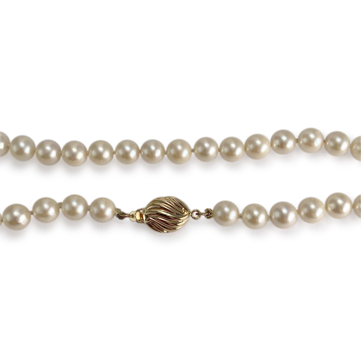 Collier d'occasion or 750 jaune perles de culture - vue 3