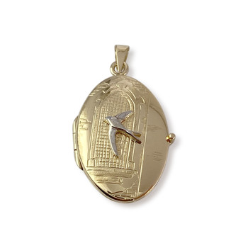Pendentif d'occasion 2 ors 750 porte photo