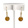 Boucles d'oreilles d'occasion or 750 jaune ambre - vue V3
