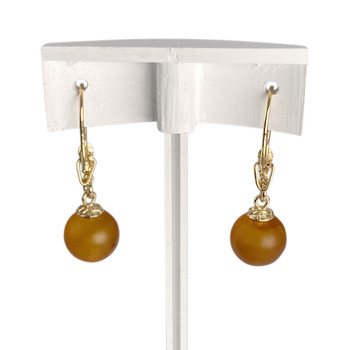 Boucles d'oreilles d'occasion or 750 jaune ambre