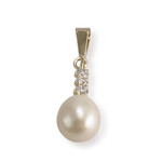 Pendentif d'occasion or 750 jaune perle de culturezirconias - vue 1