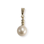 Pendentif d'occasion or 750 jaune perle de culturezirconias - vue 2