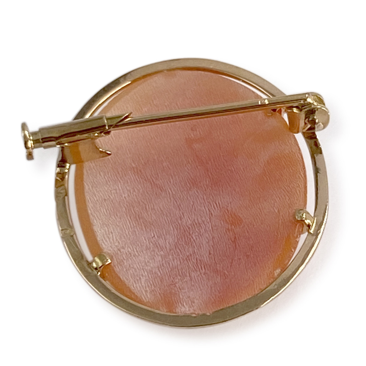 Broche d'occasion or 750 jaune camée coquille - vue 2