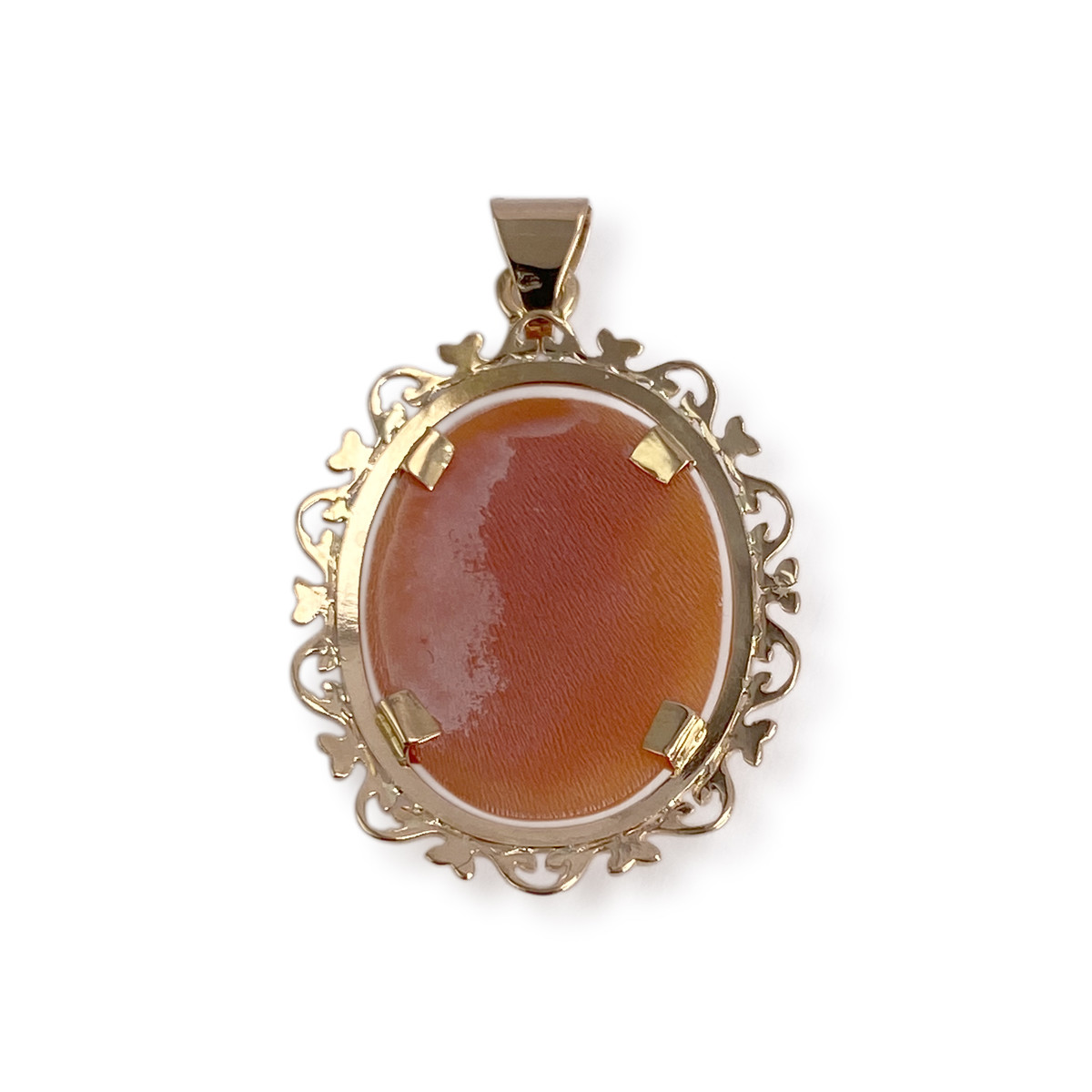 Médaille d'occasion or 750 jaune camée coquille - vue 2