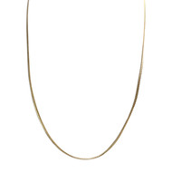 Tweedehands halsketting in 750 geel goud, Engels breisel