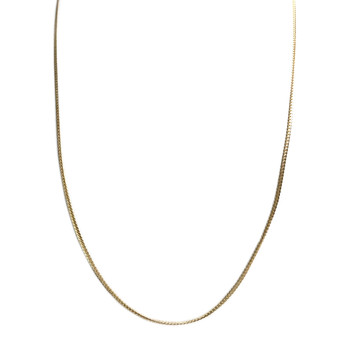 Second-hand necklace in 750 yellow gold, English weave