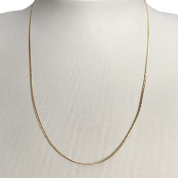 Second-hand necklace in 750 yellow gold, English weave