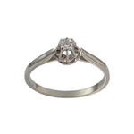 Solitaire d'occasion or 750 jaune diamant - vue 1