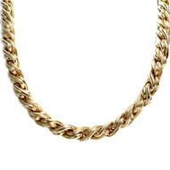 Secondhand gold necklace 750 yellow fancy mesh 50 cm