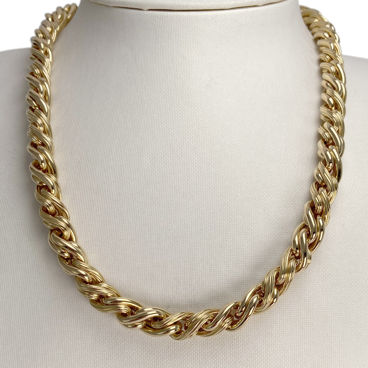 Collier d'occasion or 750 jaune maille fantaisie 50 cm - vue 2