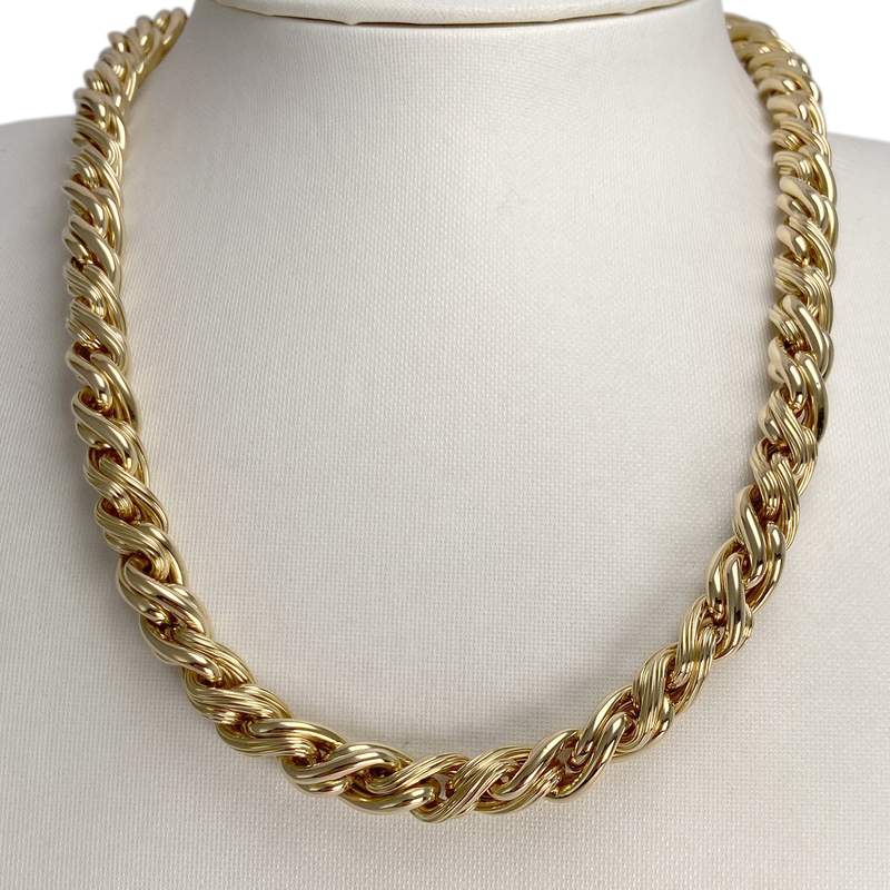 Collier d'occasion or 750 jaune maille fantaisie 50 cm - vue 2