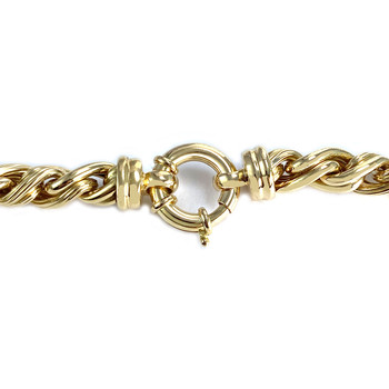 Secondhand gold necklace 750 yellow fancy mesh 50 cm